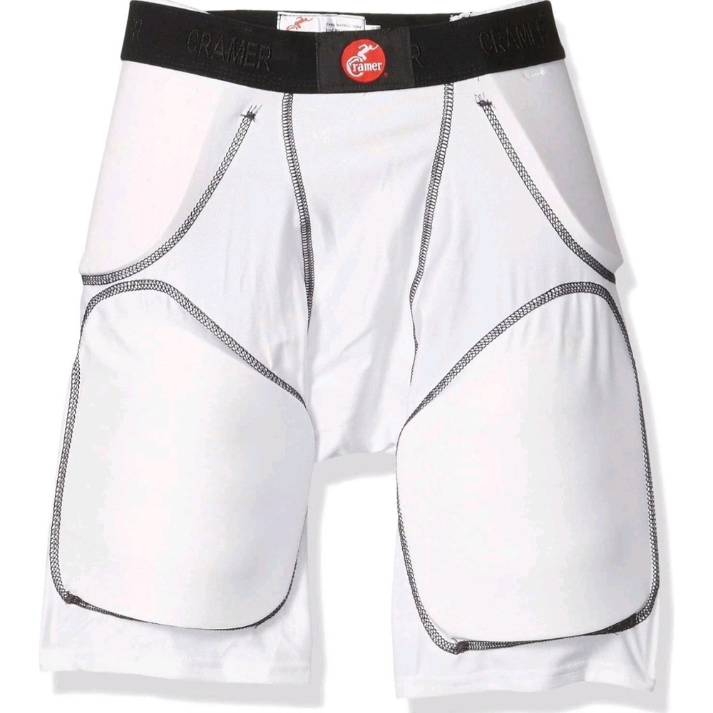 NWT Cramer Classic 5-Pad Football Girdle Hip Tailbone and Thigh Pads White Med